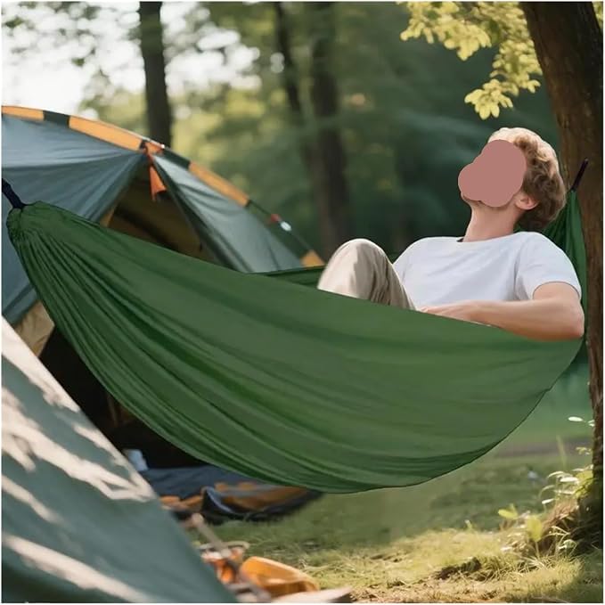 Hammocks, Beach Hammock Travel for Camp Double Single Person Hangable On Trees Bed,for Outside(Orange)
