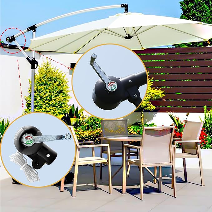 Patio Umbrella Accessories, Outdoor Umbrella Parts Replacement Heavy Duty Holder Umbrella Hand Crank for Picnic Beach Patio Courtyard, Crank Handle