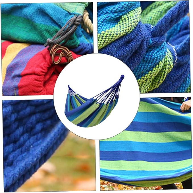 BESPORTBLE Double Thick Canvas Hammock Swing for Adults Outdoor Camping Hammock for Two Heavy-Duty Capacity for Camping and Relaxing