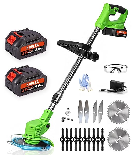 6" Weed Wacker Blade Sets, Brush Cutter Replacement Blades, with 2 Saw Blades, 2 Metal Blades, 10 Plastic Blades, Weed Cordless Eater Attachments