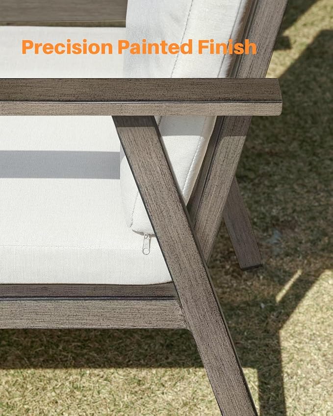 9 Pieces Outdoor Dining Set, Never-Rust Aluminum Patio Swivel Dining Set with Umbrella Hole, 360° Rotation Outdoor Patio Furniture Set, 8 Swivel Chairs and Table for Decks, Backyard, Limed Oak