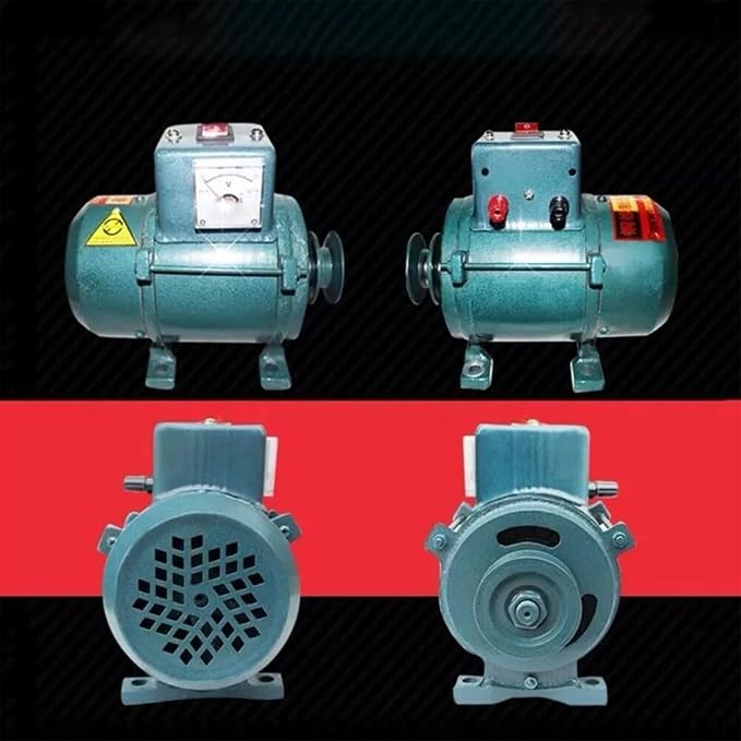 5000W/7000W 220V High Power Permanent Magnet Generator, Pure Copper Wire, Brushless Design, Pulley-Driven, For Lighting(Gloves Included)(7000w)