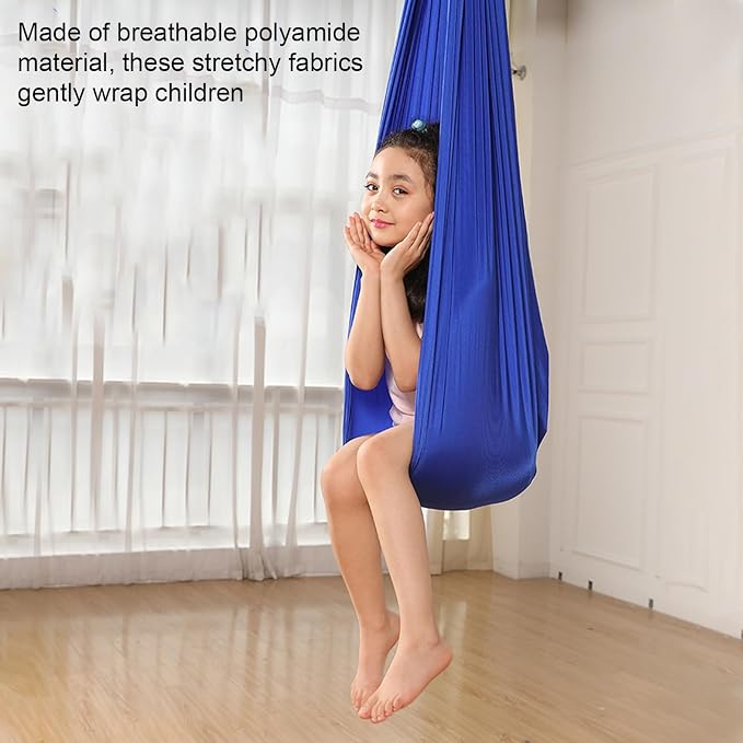 Talent Star Sensory Swing,Children Hammock,Sensory Swing for Kids with Special Needs Therapy Swing Cuddle Swing Indoor Outdoor for Child & Adult with Aspergers Sensory Integration Red