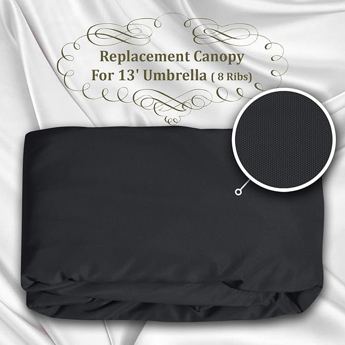 YardGrow 13ft 8 Ribs Umbrella Canopy Replacement for Patio Umbrella, Canopy ONLY, Frame NOT Included