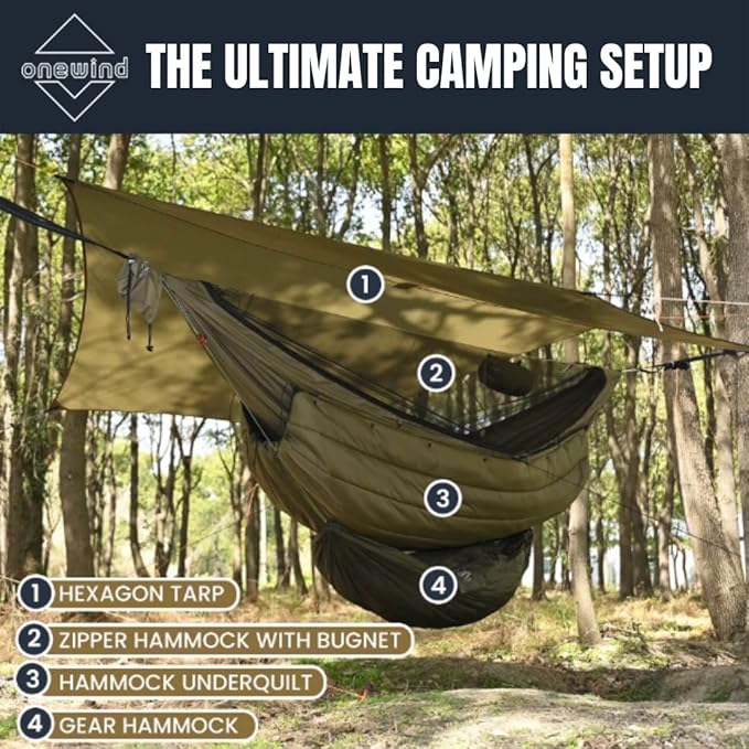 onewind Windproof Camping Hammock Underquilt Protective Cover