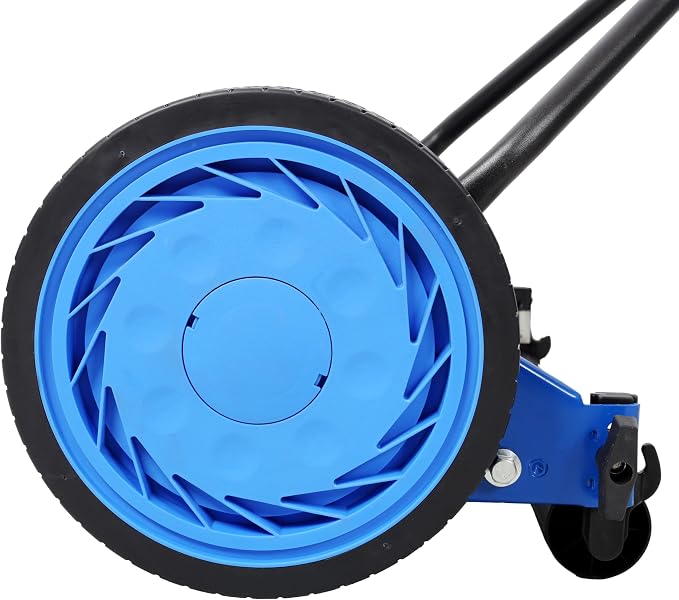 14in Push Reel Lawn Mower 5-Blade Manual Grass Cutter for Small Lawns,Lightweight & Eco-Friendly Adjustable Cutting Height 0.5"-2.25",Noise-Free & Low Maintenance,Black Color