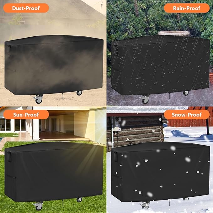Outdoor Prep Table Cover for Blackstone ProSeries 28" Prep Grill Cart, Waterproof Outdoor Pizza Oven Cart Cover, Patio BBQ Grill Stand Covers - 58 X 24 X 32 Inch