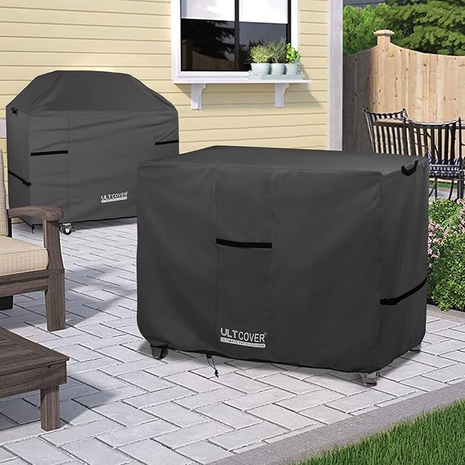 ULTCOVER Waterproof Prep Table Cover for 52 Inch Keter Unity XL Portable Table, Outdoor Storage Cabinet Prep Station Cover 54L x 22W x 35H inch, Black