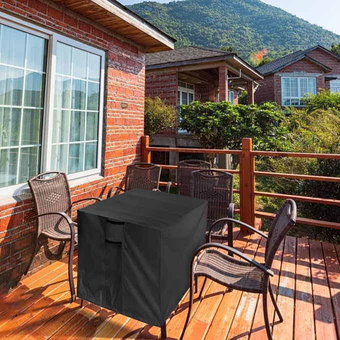 Outdoor Table Cover,38 Inch Square Patio Table Cover,for Waterproof Outside Small Table Furniture - 38 X 38 X 28 Inch
