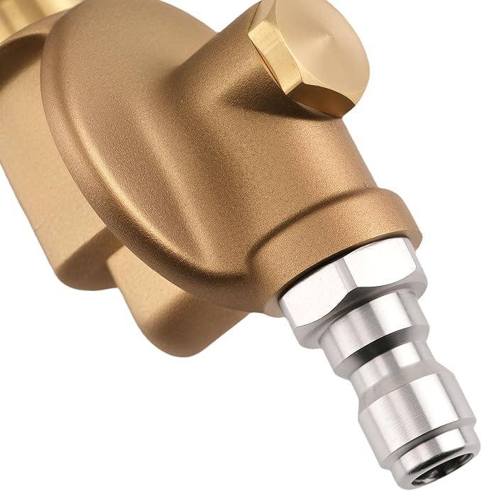 maXpeedingrods Pressure Washer Gutter Cleaner Attachment, 1/4” Quick Connect Pressure Washer Pivoting Coupler, 240 Degree with 7 Angles for Power Washer Nozzle, 4500PSI