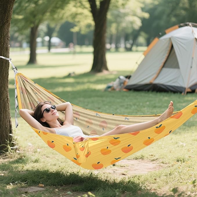 Camping Hammock Outdoor Hammocks for Outside Heart Mango Beach Trees Portable Lightweight with Pockets Tree Straps Indoor
