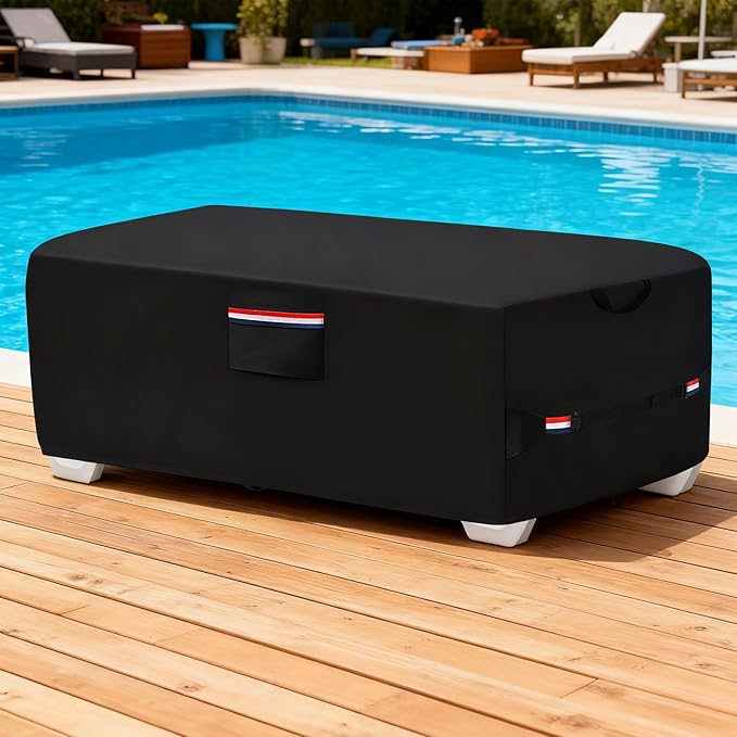 Outdoor Waterproof Lounge Chair Covers for 4-6 Stackable Patio Chaise Lounge Chairs,Heavy Duty Durable Chaise Loungers Cover for Stacked Pool Lounge Chairs,80'' L x 32" W x 40" H,Black