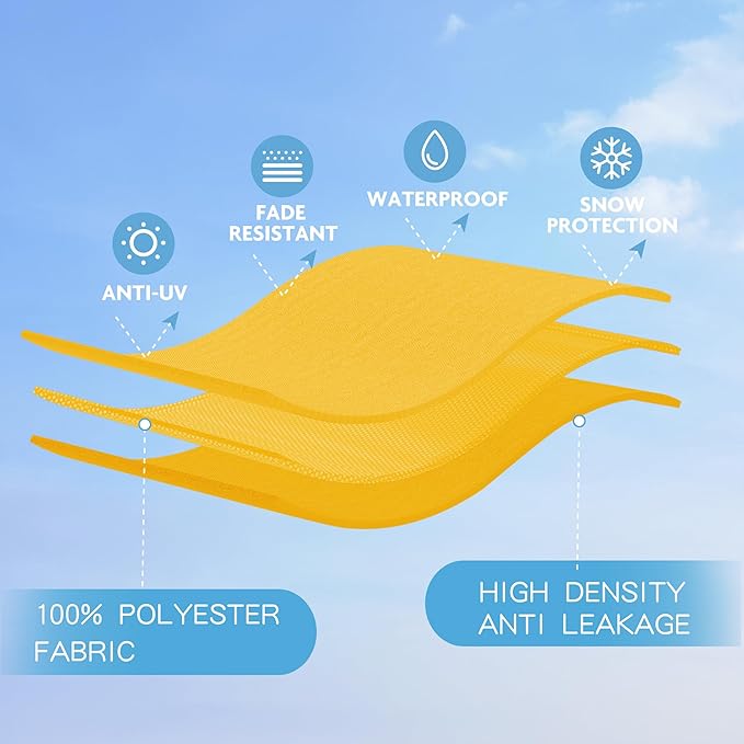 GREEN PARTY 15 ft Rectangular Patio Umbrella with Base Included, Large Double-Sided Outdoor Table Umbrella with Crank, 1.9" Pole UPF 50+ UV Resistant for Pool Deck Backyard Garden, Gold Yellow