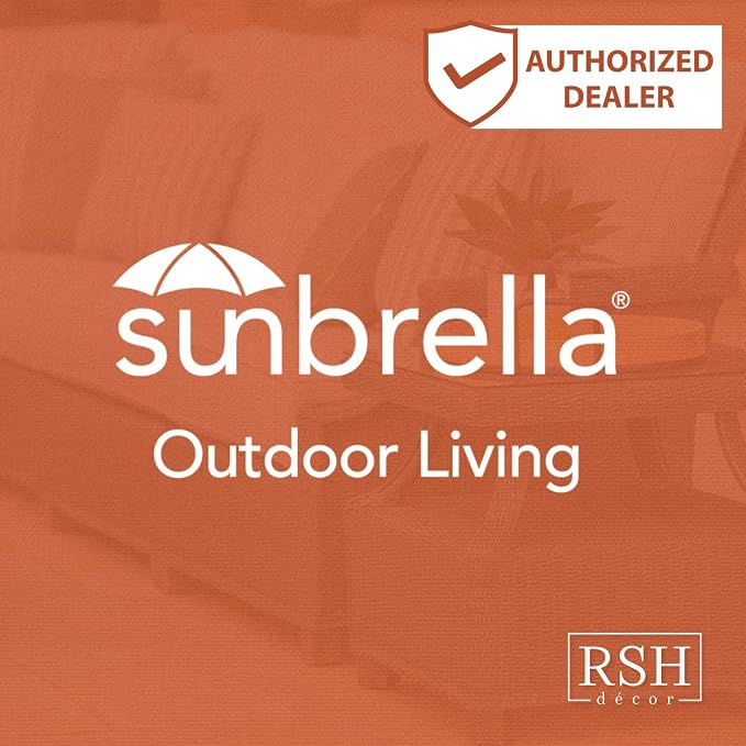 RSH DECOR Sunbrella 26" x 16" Lumbar Throw Pillows Set of 2 | Water and Fade-Resistant Performance Fabric | Outdoor Pillow Covers with Down-Alternative Inserts | Made in USA (Canvas Tuscan Orange)