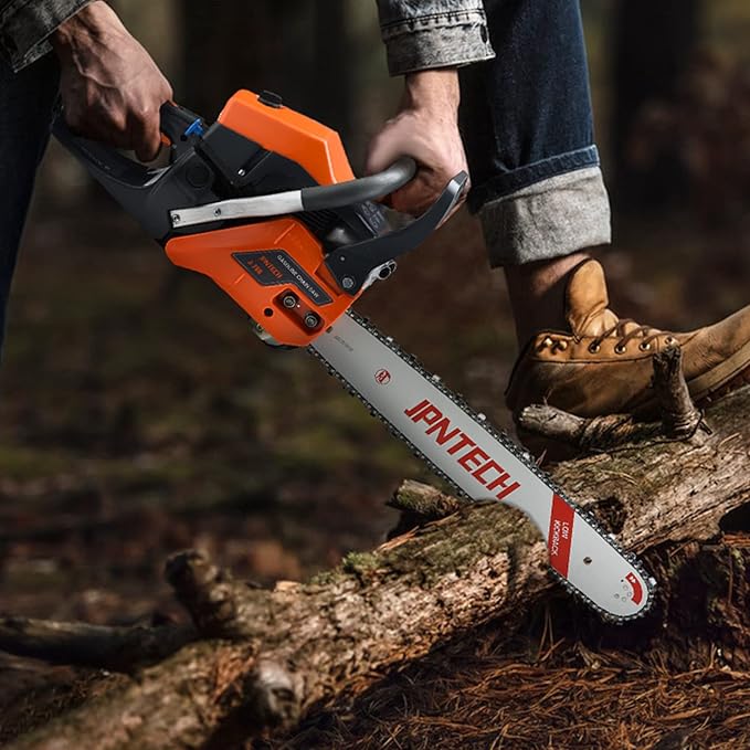 Gas Chainsaw 60cc 2-Cycle Gasoline Powered Chainsaw 20 Inch Handheld Cordless Petrol Chain Saws for Forest, Wood, Garden and Farm Cutting Use