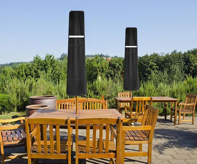 Umbrella Covers for Outdoor Umbrellas - Small Patio Umbrella Cover for 6 ft to 9 ft Outdoor Table Umbrella - Waterproof Windproof Anti-UV Outdoor Garden Parasol Cover with Cover Storage Bag, Black