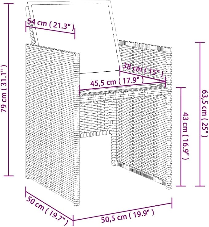 11-Piece Patio Dining Set with Beige Poly Rattan & Tempered Glass Table Outdoor Furniture Set for Backyard Garden Balcony Porch
