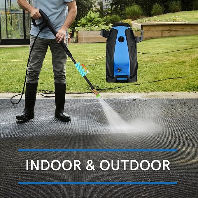 5000 PSI Electric Pressure Washer with 33FT Hose Power Washers Powered Professional High Pressure Cleaner Machine, Foam Cannon, 4 Tips, powerwashers for Home Cars, Blue