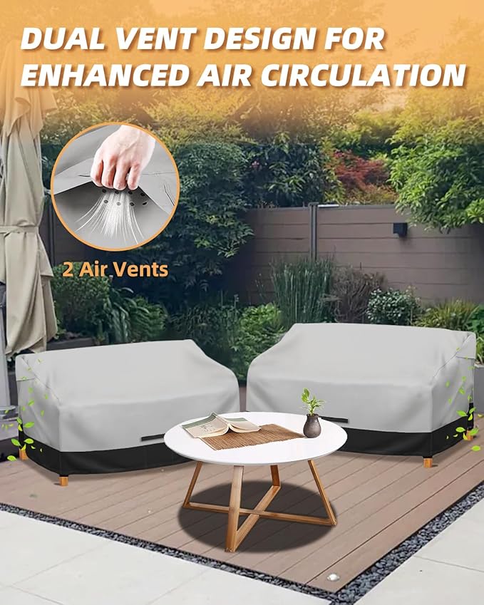 Shield Your Set With 600D Garden Furniture Covers, Keep Seating Fresh With Patio Furniture Covers Waterproof, Protect In Style Using Durable outdoor sofa cover, Size 54"Wx37"Dx35"H