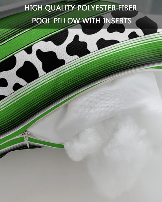 Outdoor Pillows Covers with Inserts Mexico Creamy Green Color Waterproof Recliner Pillow with Adjustable Strap Throw Pillows for Patio Furniture Pool Lounge Chair, 11x16 inch, 1PCS