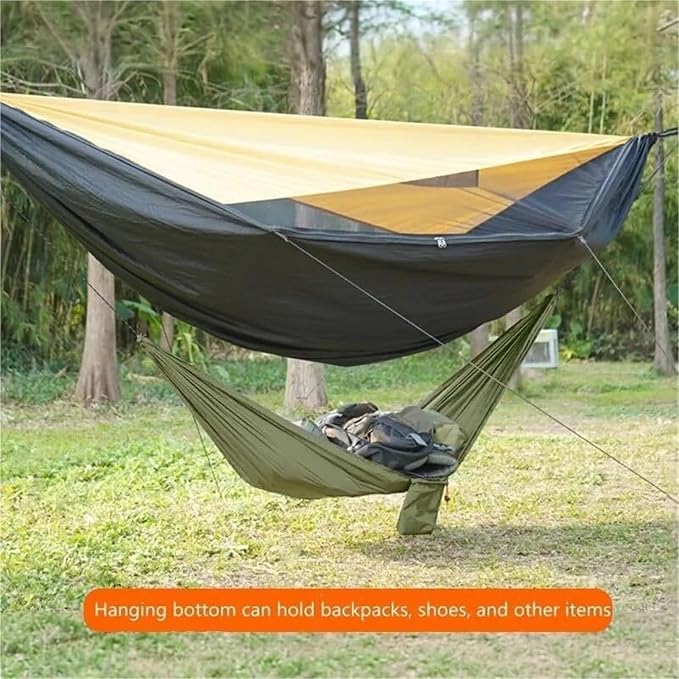 Camping Hammock, Portable Camping Travel Gear Hammock 30kg Load Capacity(Dark Green)