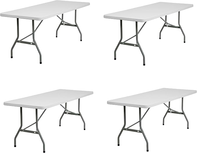 New Home Era Table – 4 x 6 ft Plastic Table for Picnics, Parties, Camping – Outdoor Non Folding Table with Carrying Handle – Rectangular Design – Lightweight and Durable
