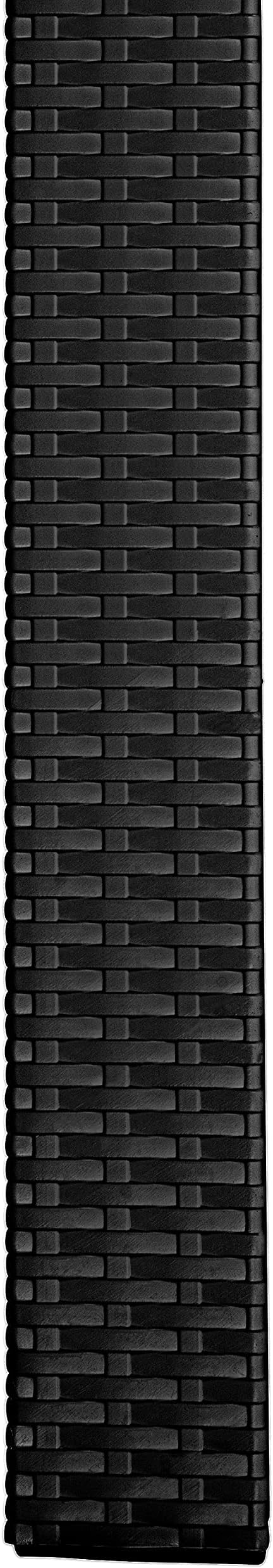 LeisureMod Mace Modern Weave Design Outdoor Patio Square Dining Table (Black)