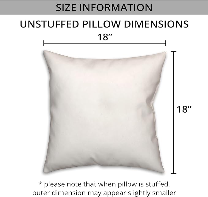 Blue Crab Indoor/Outdoor Pillow | Decorative Pillows for Living Room Couch Bed Sofa Patio, Fluffy Soft Cushion | Water Resistant Blue, 18x18