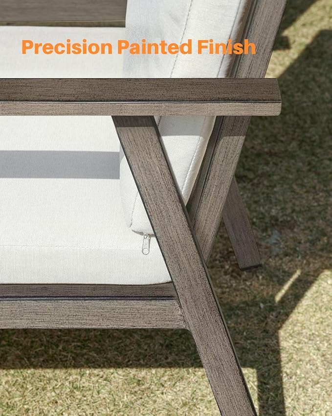 9 Pieces Outdoor Dining Set for 8, Never-Rust Aluminum Patio Dining Set with 2.2" Umbrella Hole, Outdoor Patio Furniture Set with 2 Swivel Chairs for Decks, Garden, Backyard, Limed Oak