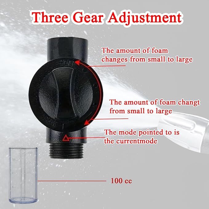 Hose Hawk, Hose Hawk Pressure Washer, 3 Spray Modes & Foam for Car Washing, Patios, & Furniture Cleaning, Universal and Easy to Install