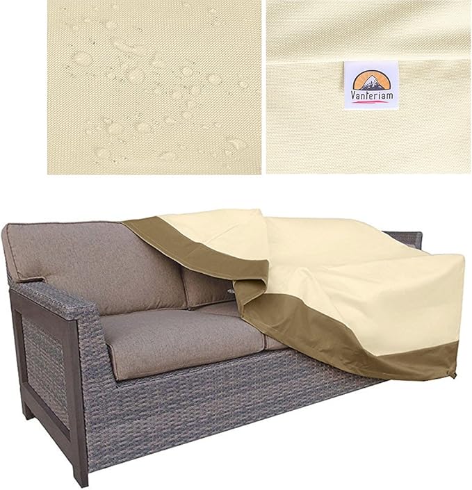 Outdoor Furniture Waterproof Cover for 3-Seater Sofa, All Weather Protection Patio Outdoor Large Sofa Covers Waterproof.