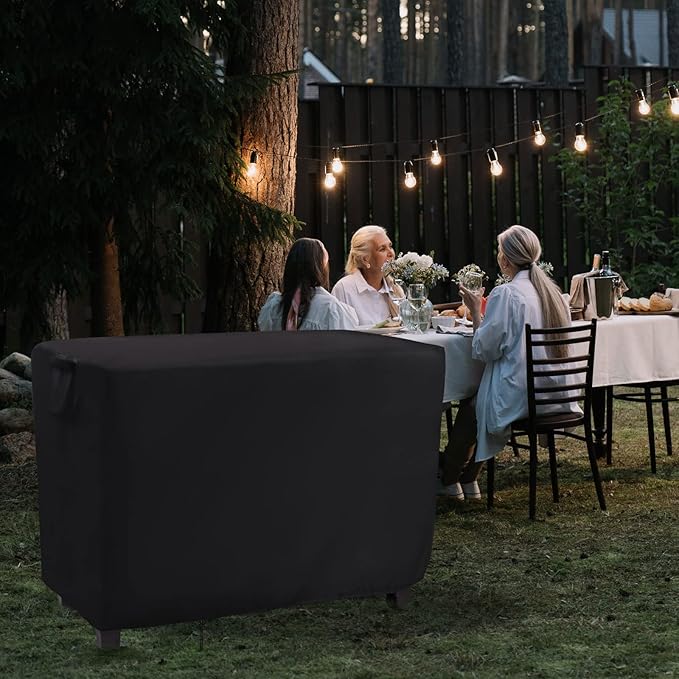 Patio Prep Table Cover for 52 Inch Keter Unity XL Portable Outdoor Table, Waterproof Outdoor Bar Table Cover, for Outdoor Grill Cart Pizza Oven Table - 52 x 22 x 33 Inch