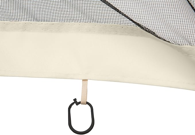 Outsunny 10' x 13' Universal Replacement Mesh Sidewall Netting for Patio Gazebos and Canopy Tents with Zippers, (Sidewall Only) Beige, Black