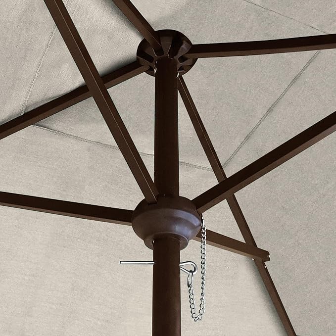 EliteShade USA 10-Year-Non-Fading 6x6Ft Square Market Patio Umbrella, UPF 50+ UV Protection Performance Sun Umbrella, Heavy Duty Commercial Grade Outdoor Table Umbrella with Crank, Windproof Vented Top for Garden, Pool, Deck and Outdoor Playsets, Antiq...
