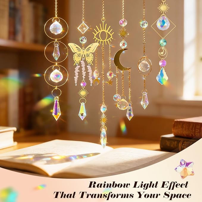 407 pcs DIY Sun Catchers for Adults, DIY Suncatchers Making Kits,Hanging Decorative Suncatcher, Crystals Rainbow Maker for Indoor Home Decor