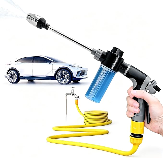 Multi Aquoxis Pressure Washer Gun, 2026 New Garden Shower High-Pressure Gun for Three Spray Modes, Durable Stainless Steel, Easy Installation, Universal Compatibility, Ideal for Patios and Driveways