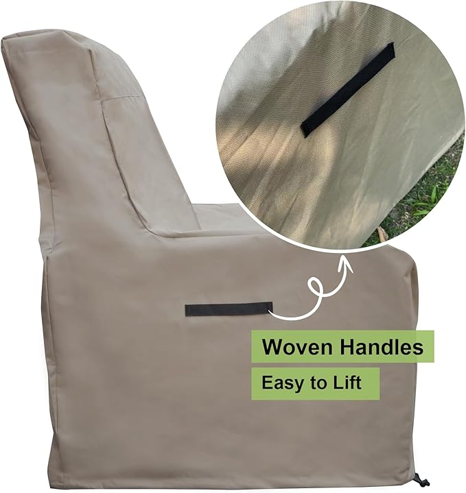 Skypatio Patio Chair Cover Waterproof, Outdoor Furniture Storage Cover for All Weather Protection (Khaki)