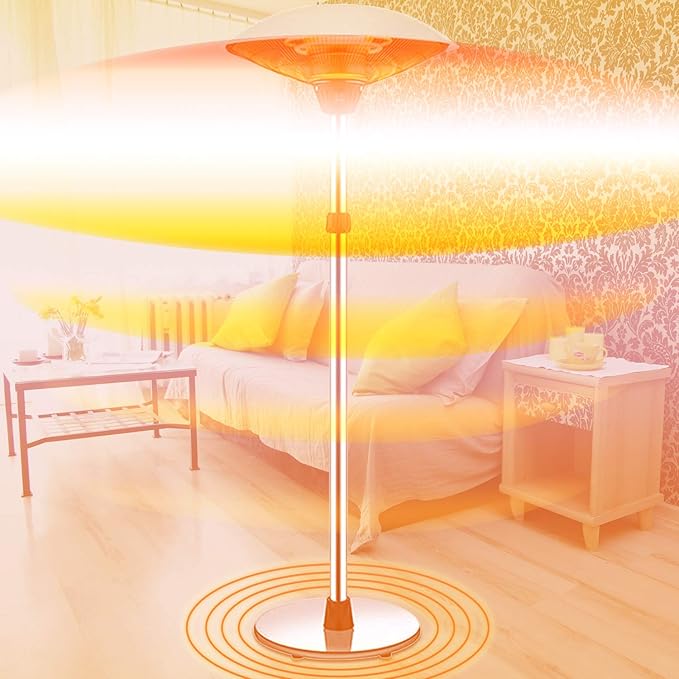 Patio Heaters for Outdoor - Stainless Steel Outdoor Heater 3 Levels Adjustable Power Waterproof, Dump Power Off Outdoor Heaters for Patio