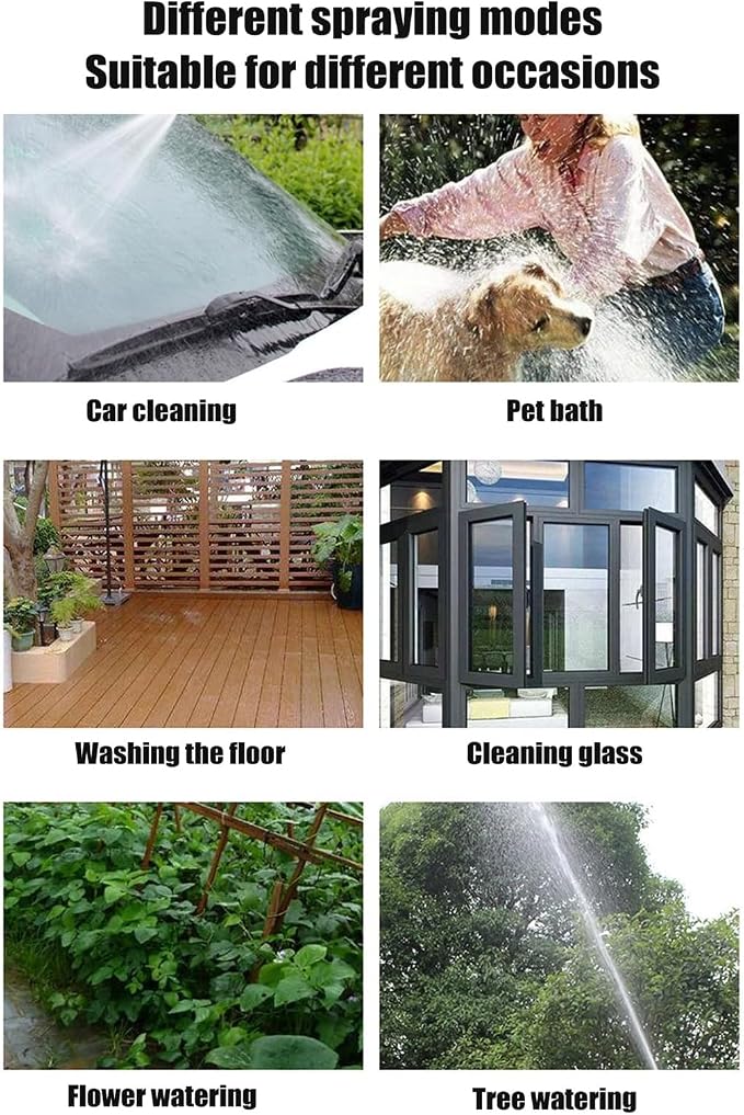 Aquoxis Pressure Washer, 15X More Powerful Extreme Water Pressure Tool with Steel Power, Qinux Aquoxis Sprayer for Waterpipe, High Pressures Water Jet with Foam Pot, Generic Aquaxis Aqui Grey E