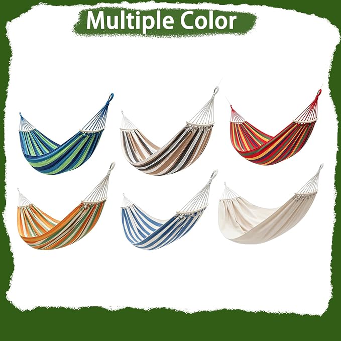 Hammock Replacement for Stand (Red, 1 Person, NO-Anti-ROLL) | Hammock Without Stand, Rope Hammocks for Outdoor Travel Portable Lightweight Hammocks with Tree Straps and Storage Bag