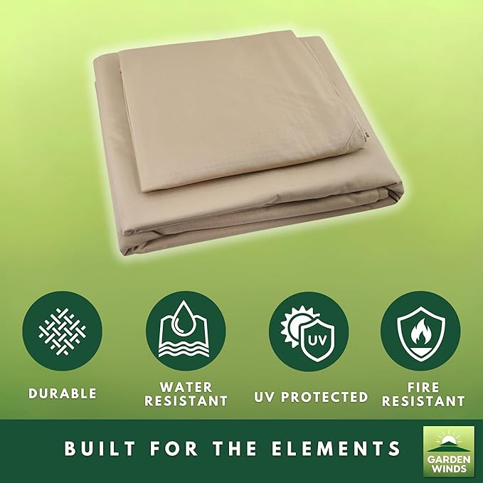 Garden Winds Durable Replacement Canopy Top Cover Compatible with The L-GZ793PST-A Southbay Hexagon Gazebo - Classic Sand, 350