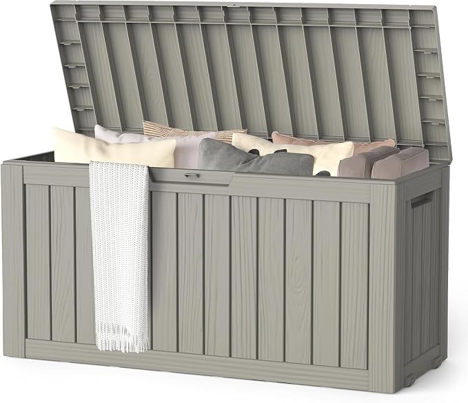 Outdoor Storage Box, 75 Gallon Waterproof Deck Boxes