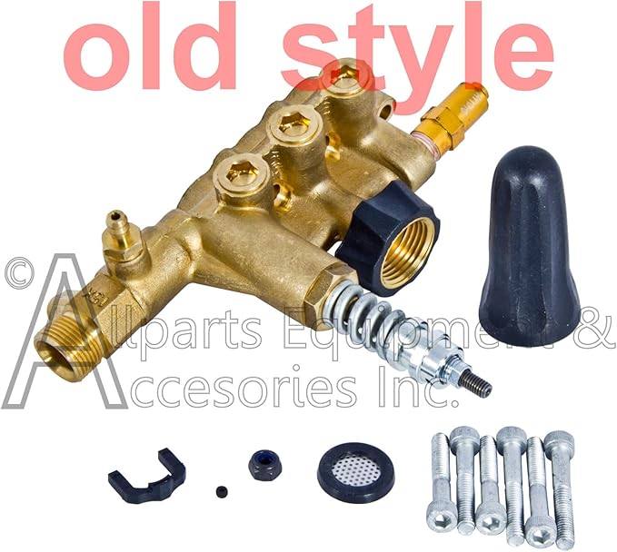 5140117-15 AAA OEM Horizontal Unloader Manifold Kit with Hardware for AAA Triplex Pressure Washer Pump Model Numbers: 530008, 530009, 530016, 53BRD23, 53BRD25, and 53BRD28