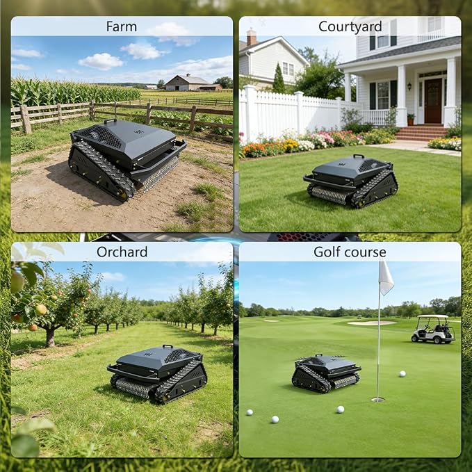 18HP Remote Control Lawn Mower, 31.5" Wide Deck Tracked Slope Mower, Dual Brushless Motors, 45° Climbing Slope All Terrain Zero Turn
