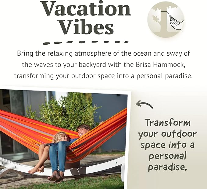 LA SIESTA Brisa Classic Hammock, Handmade, Weather-Resistant, Tear-Resistant Hammock for Indoor & Outdoor Relaxation, Size-King - Toucan
