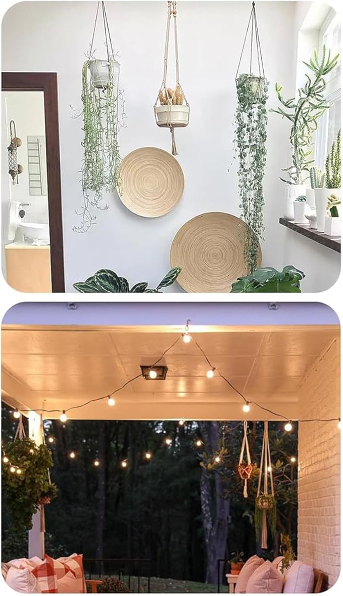 3PCS Heavy Duty Outdoor Lounger Replacement Metal Hook Rocking Chair Swing Hardware Accessories Flower Basket Hanging Part Suitable for 1 1/4 to 2 Inch Hammock Stand
