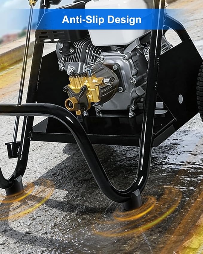7105468 Pressure Washer Rubber Feet Compatible with Simpson Cleaning and Most Brands of Gas Pressure Washers, Anti-Vibration Non-Marking Isolator Kit with Screws & Hex Wrench