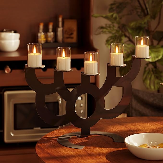VIODAIM 12Pack Flickering Flameless LED Candles with Timer, Battery Powered - Small Pillar & Votive, Clear (2"X3")