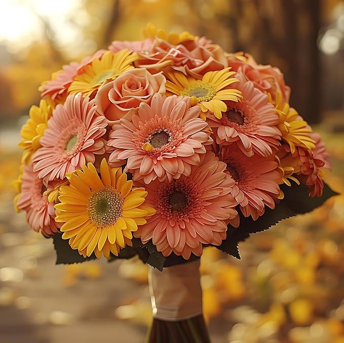 CarpetC 300+ Gerbera Daisy Seeds for Planting, Compact Perennial Colorful Large Flower, Low Maintenance Non-GMO jamesonii for Home Garden Beds, Containers & Cut Flowers