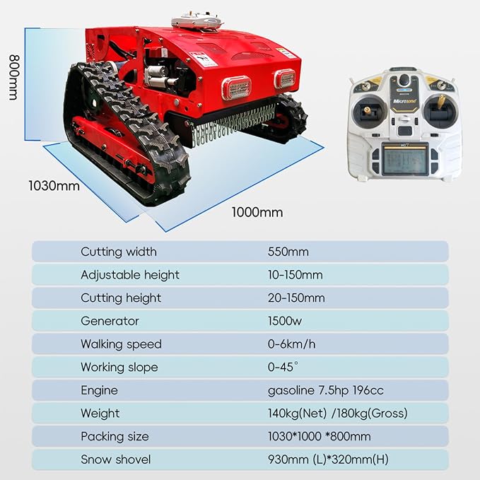 Automatic Remote Control Lawn Mower Multifunctional Mowing Robot 45° Slope All Terrain Grass Adjustable Mowing Height Cutting Machine